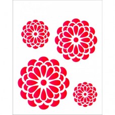 Stencil OPA 1245 Flores Redondas 20X25cm_OPA1245